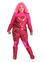 Plus Size Women's Fiery Superhero Costume Alt 1