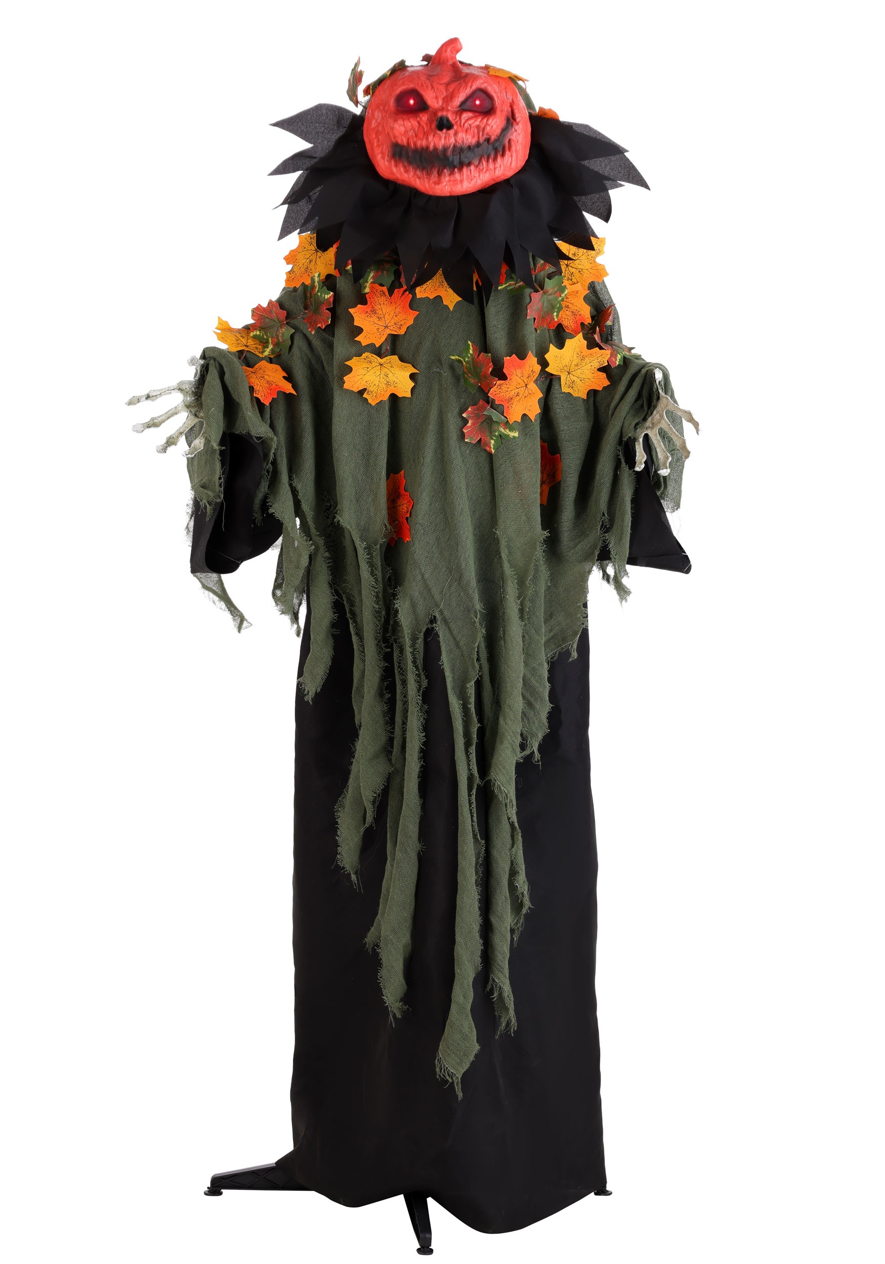 5.5FT Animatronic Creepy Jeeves the Pumpkin Greeter Decoration - Scream Saver | Animatronics