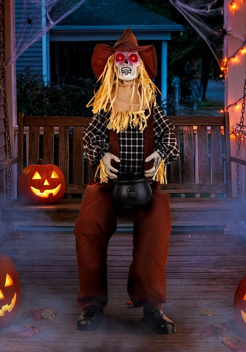 Jumpy Juniper Startling Scarecrow Animatronic Decoration
