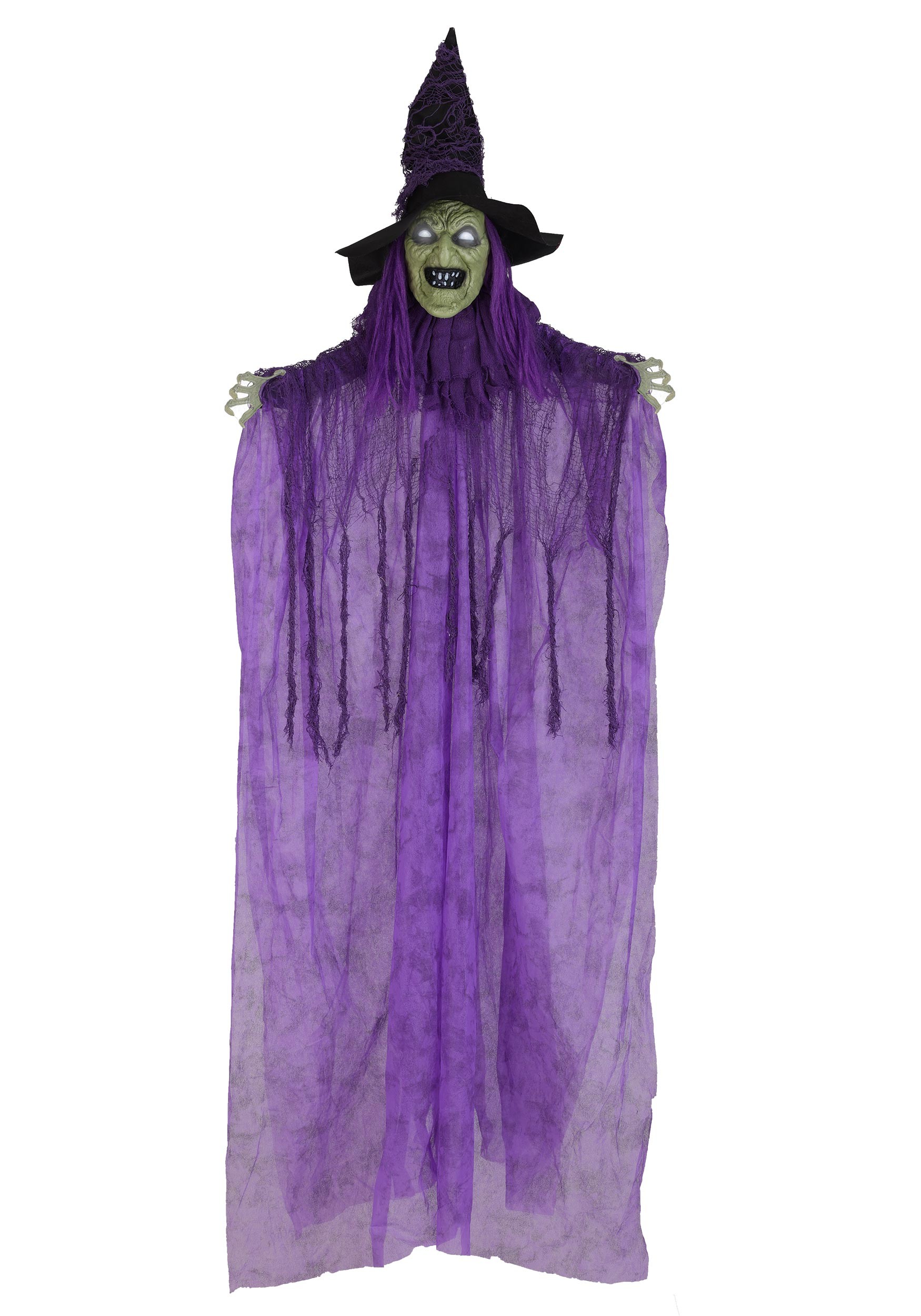 7FT Hanging Luxara the Lavender Witch Decoration | Scary Decorations