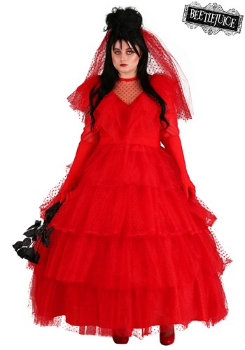 Premium Plus Size Lydia Deetz Wedding Dress Costume