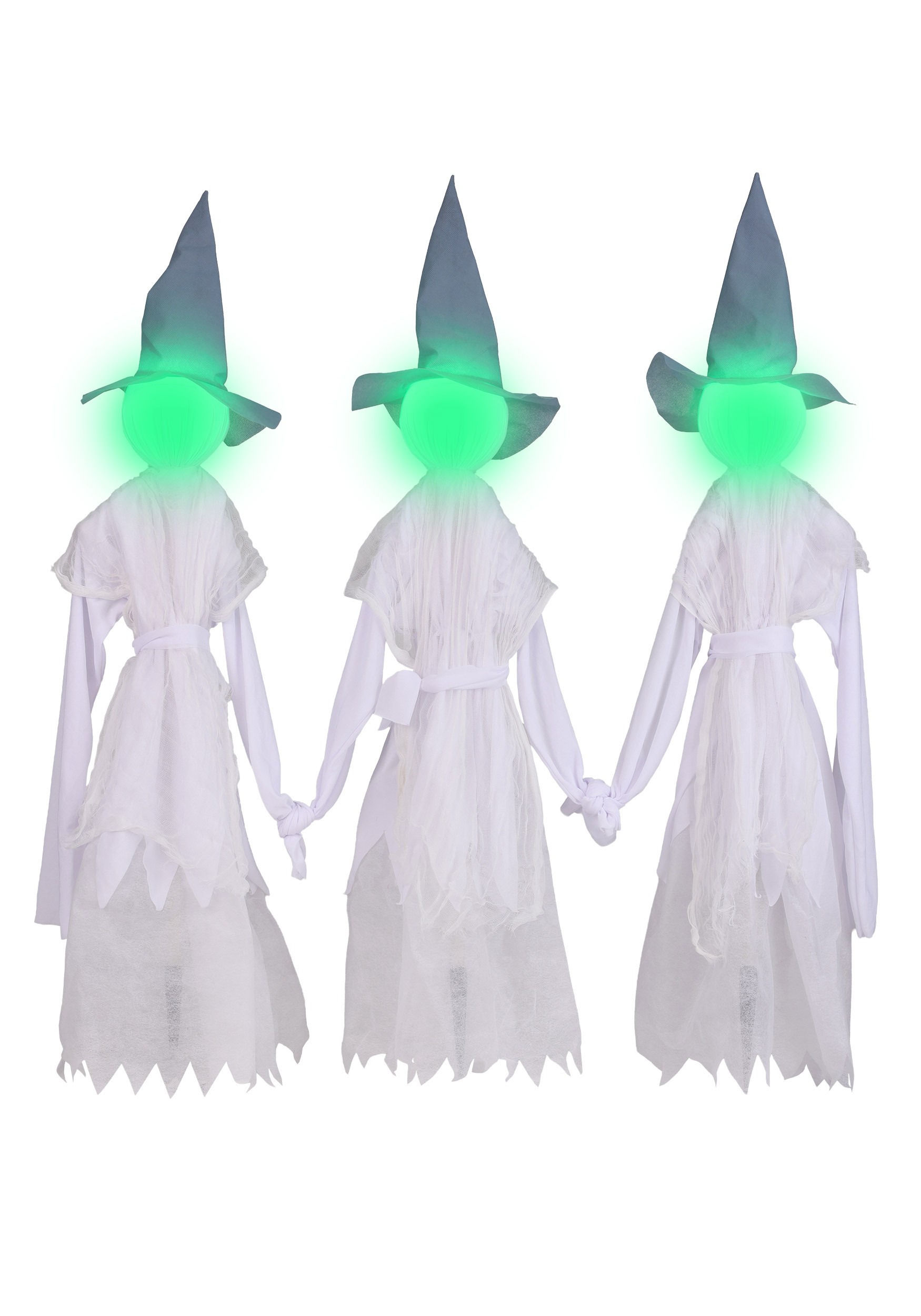 3FT Glowing Trio of Ghosts Yard Decoration - Scream Saver | Ghost Decorations