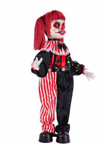 2.5FT Animatronic Sarah Slight the Creepy Clown Decoration | Evil Clown Decorations