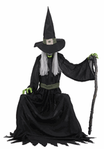 Seated Cackling Witch Animatronic Decoration Alt 1