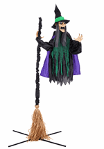 6 ft. Hovering Hortense Animatronic Witch Decoration  Alt 6