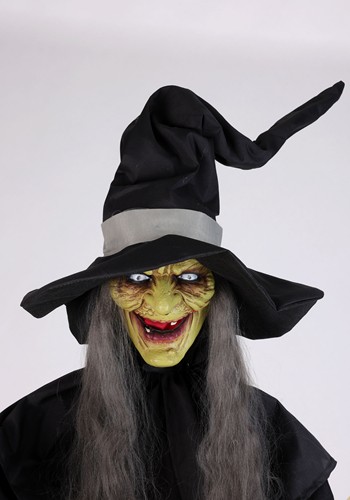 6.5FT Animatronic Auntie Althea the Storybook Witch Decoration - Scream Saver | Witch Decorations