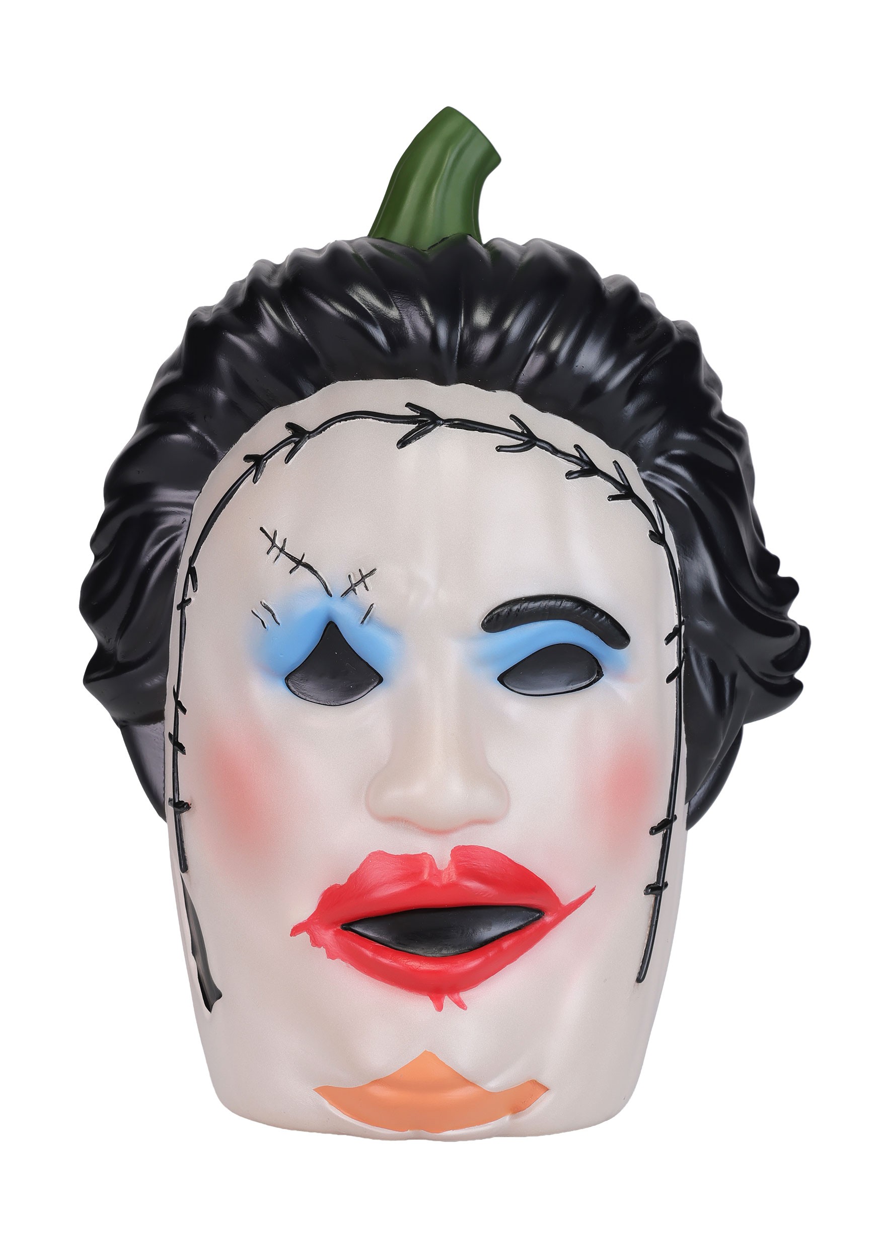 10-Inch Pretty Woman Leatherface Realistic Pumpkin Decoration | Licensed Decorations
