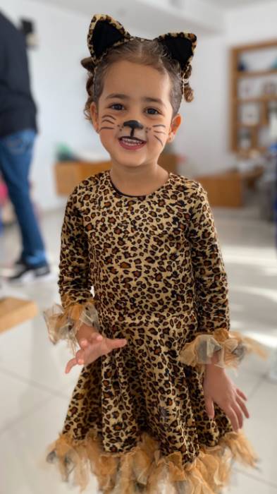 BABY ragazzi ragazze Leopard Cat ANIMAL Halloween Costume Vestito 0-24mths 