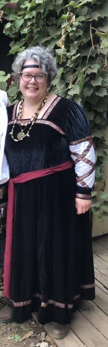 Women's Plus Size Dark Viking Dress Costume