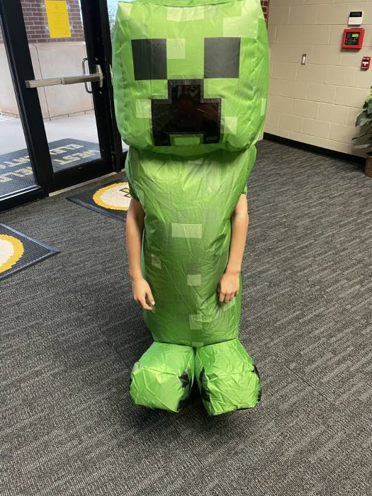 Boy's Minecraft Creeper Inflatable Halloween Costume 