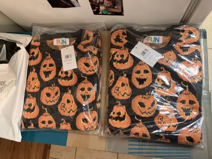 Pumpkin Frenzy Halloween Sweater for Adults