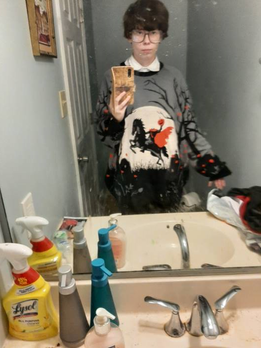 Headless Horseman Halloween Sweater for Adults