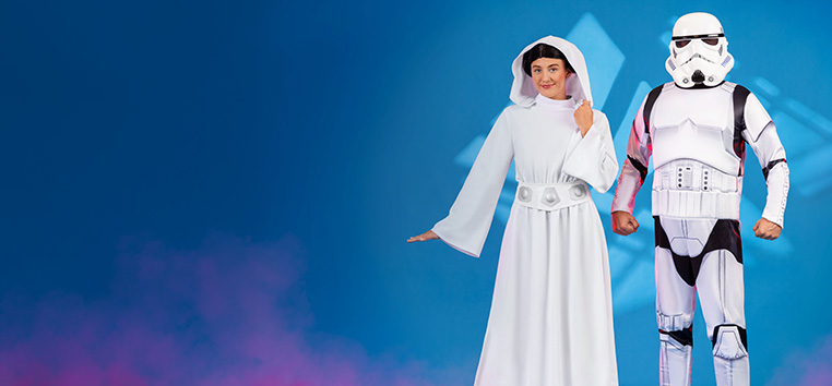 Princess Leia and Stormtrooper costumes
